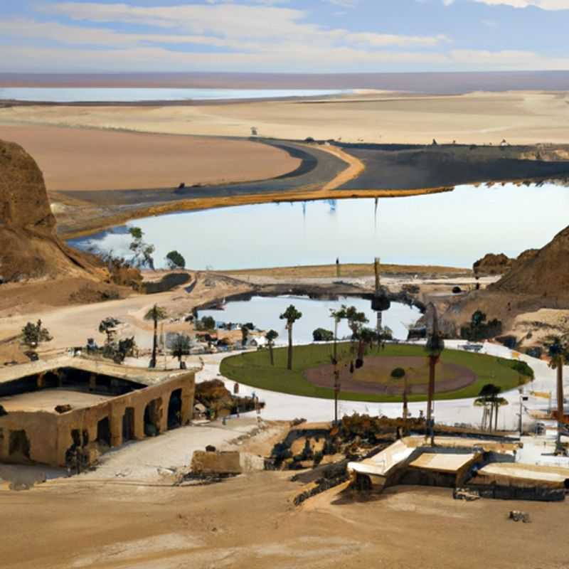 Une famille se promène dans le désert de Wadi El Rayan, en Égypte, au printemps, admirant les formations rocheuses uniques et la beauté naturelle de la région.