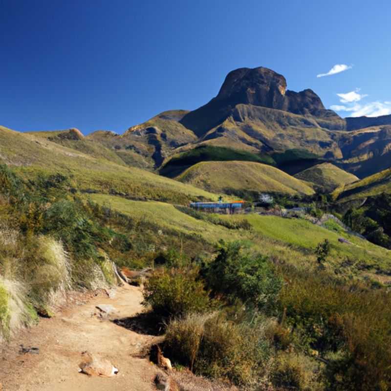 Six intrepid adventurers embark on a two-week autumn expedition to the majestic Cathedral Peak in South Africa, surrounded by towering sandstone cliffs and breathtaking natural splendor.