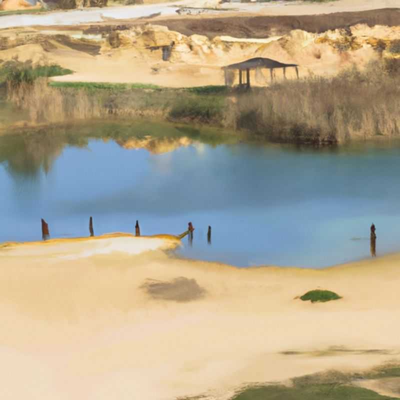 Une famille se promène dans le désert de Wadi El Rayan, en Égypte, au printemps, admirant les formations rocheuses uniques et la beauté naturelle de la région.