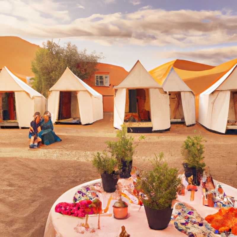 Une nuit dans un luxueux campement dans le désert &#58; Les dunes de Merzouga&#44; Maroc&#44; entre l'hiver et le printemps