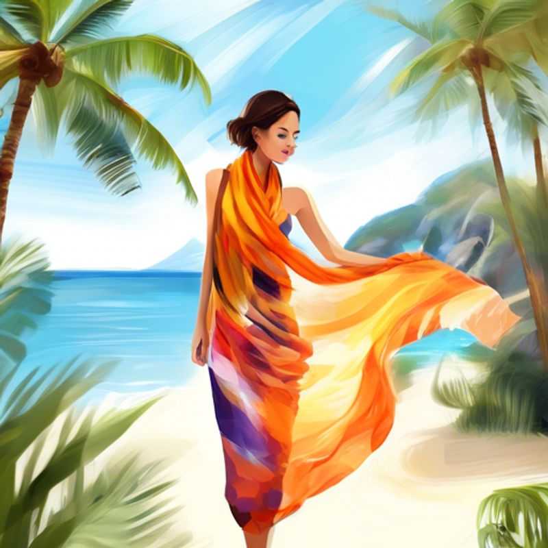 Un foulard ou un sarong léger et polyvalent, prêt à ajouter une touche de style et de confort à vos voyages.