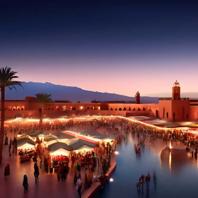 Découvrez la Médina de Marrakech et faites des achats de produits locaux uniques à la place Jemaa el&#45;Fna&#44; Marrakech&#44; Maroc pendant l'hiver