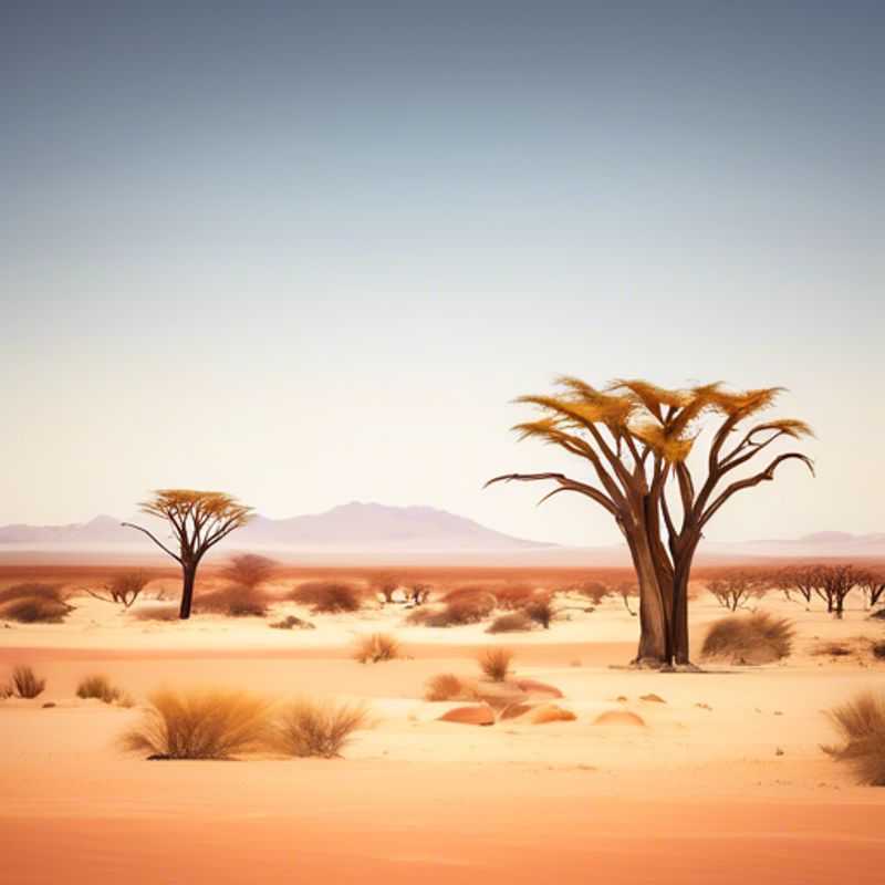 Un solitaire explorateur culturel admirant la beauté époustouflante du désert de Namib-Naukluft, en Namibie, lors de son voyage estival de 5 jours dans ce parc national.