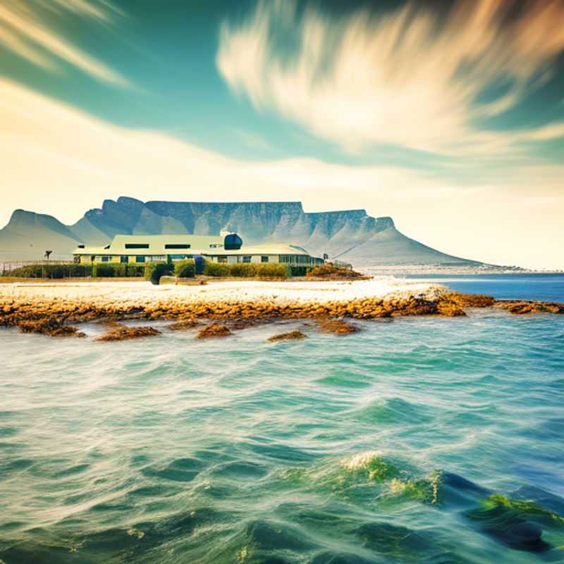 Robben Island, Afrique du Sud : Vue de l'île, lieu historique de l'emprisonnement de Nelson Mandela.