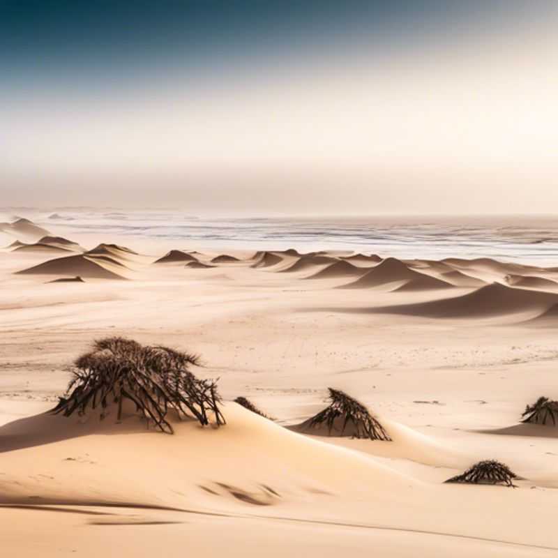 Deux aventuriers intrépides contemplant les paysages mystiques et sauvages de la Côte des Squelettes, au cœur de la Namibie, lors de leur périple hivernal épique.