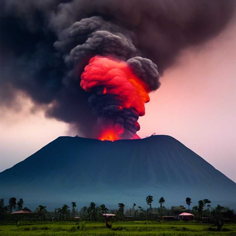 Deux couples d'éco-touristes contemplant la majestueuse silhouette du volcan Nyiragongo, en République démocratique du Congo, lors de leur périple printanier.