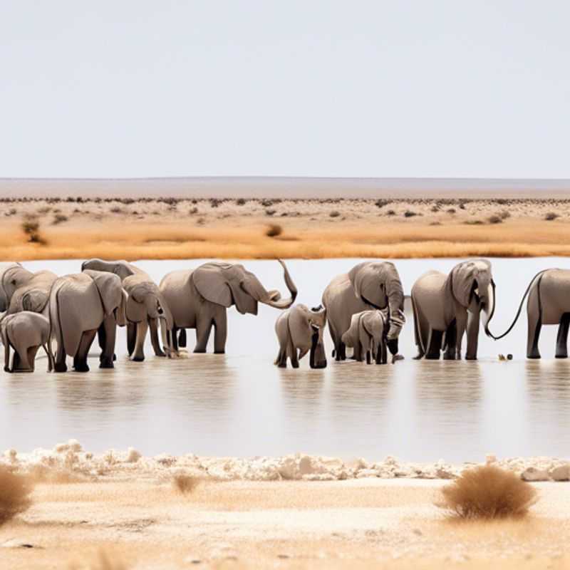 <h1>Etosha National Park &#58; Top 5 Activités pour Couples en Namibie</h1> Le Groupe Voyageur, deux couples d'amis, profite d'une journée ensoleillée dans le parc national d'Etosha en Namibie, entourés de paysages grandioses et de faune africaine fascinante.